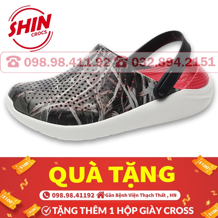 dép cross💖FREESHIP💖dép cross quai ngang họa tiết ràn ri lót hồng SHINCR8001 tặng thêm 12 sticker cross | BigBuy360 - bigbuy360.vn