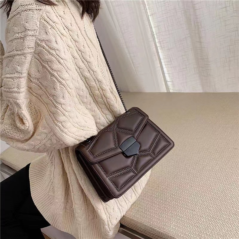 &lt;Túi xách nữ &gt; Túi Đeo Vai / Đeo Chéo Một Dây Dạng Vuông Nhỏ Đơn Giản Thời Trang