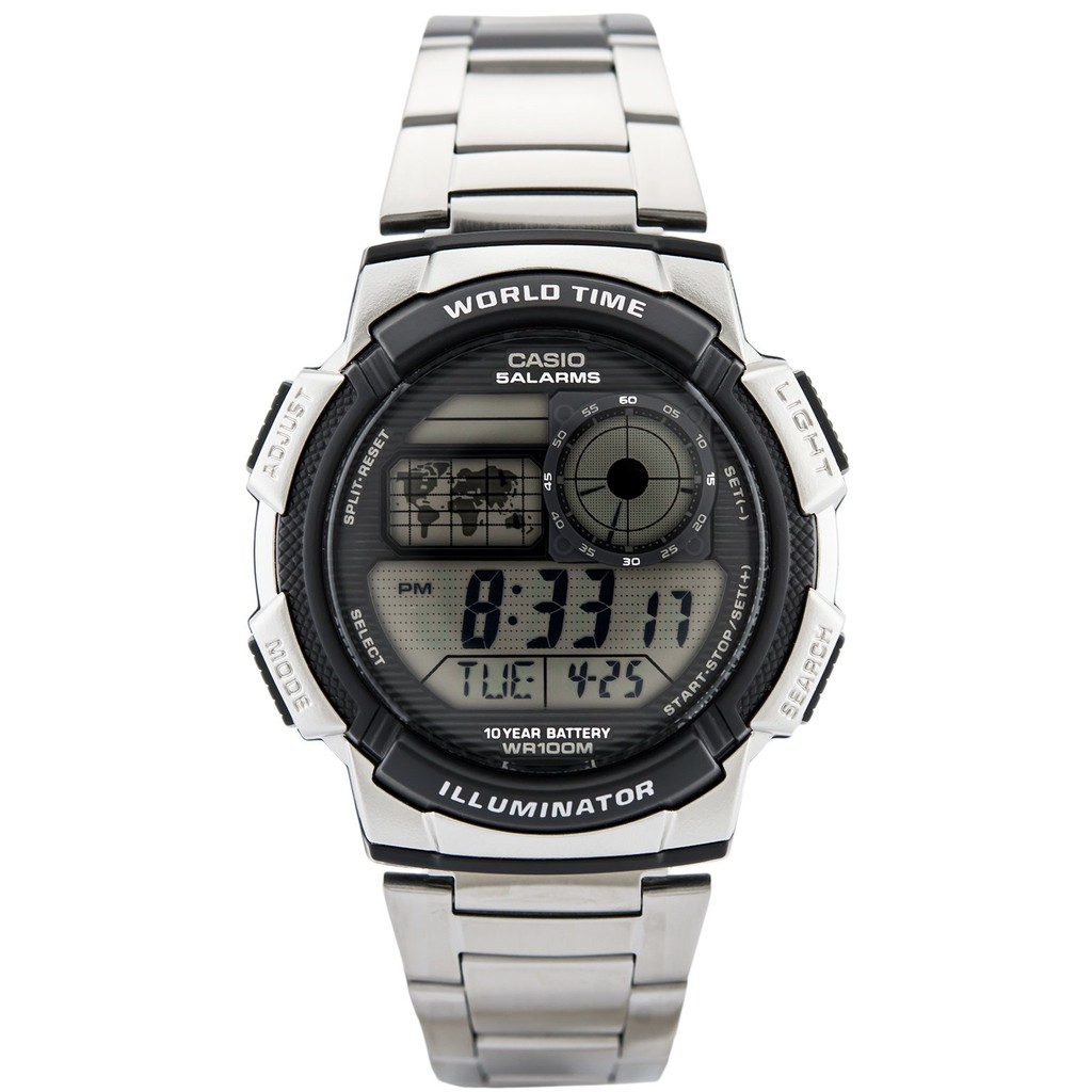 Đồng hồ nam dây kim loại Casio chính hãng Anh Khuê AE-1000WD-1AVDF (43mm)