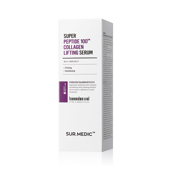 Tinh Chất Trẻ Hoá, Tái Tạo Da Sur.medic+ Super Peptide 100tm Collagen Lifting Serum 50ml