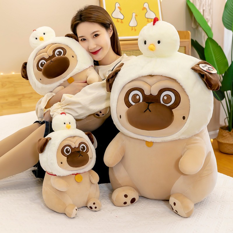 Gấu Bông Mèo - Chó nô Tài Cosplay Mũ Vịt Cao Cấp Gấu Bông City - Thú Nhồi Bông