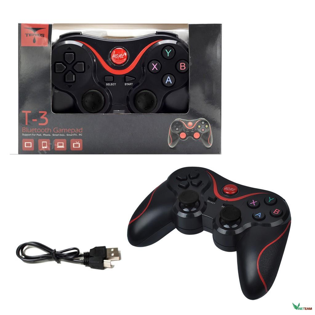 Bộ tay cầm chơi game Terios T3 kèm giá đỡ điện thoại T3  -dc2814