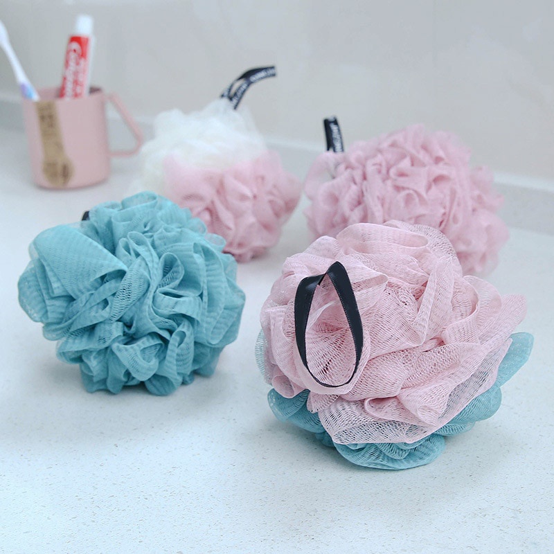 Bông tắm tạo bọt hình hoa tròn vải lưới tạo bọt Hàn Quốc mềm mại cao cấp bông tắm chà lưng tẩy tế bào chết tiện dụng