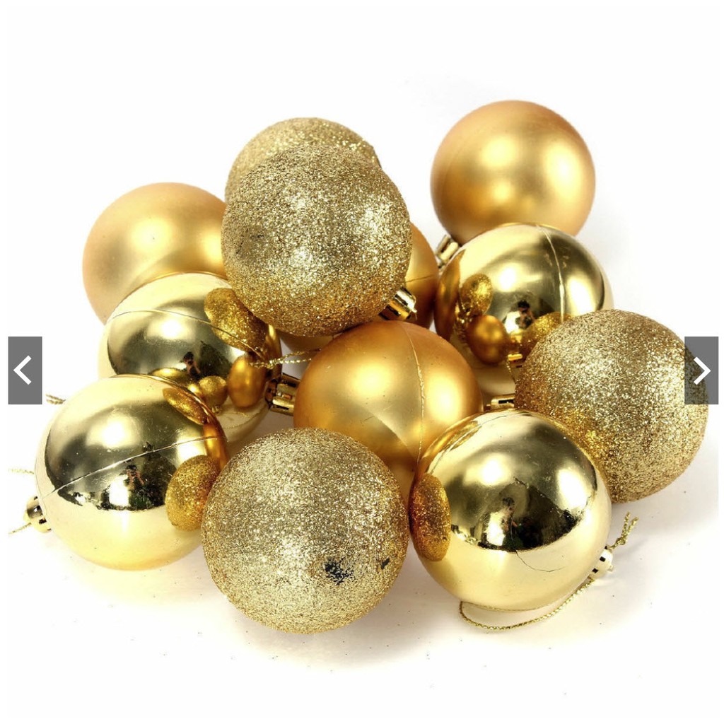 NOEL - HỘP 24 Trái / 12 TRÁI / 06 Trái CHÂU TRANG TRÍ NOEL GIÁNG SINH 3 IN 1 BÓNG - MỜ - KIỂU - KIM TUYẾN Mẫu 2023