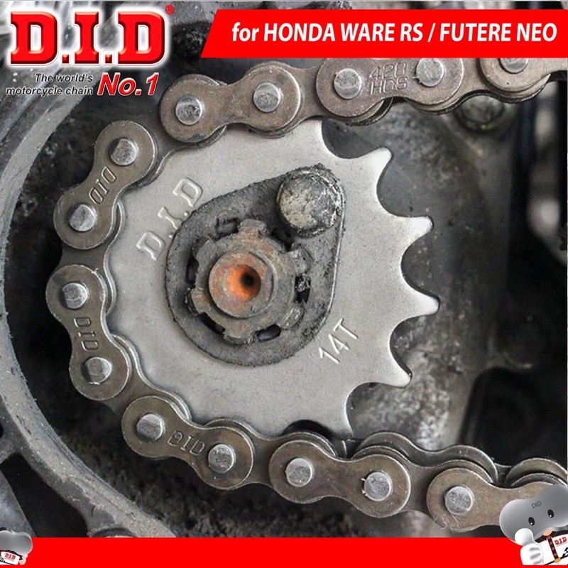 Sên nhông dĩa DID Honda Wave RS / Ws 110/ W @/Fu neo / Fu 2 sên 9 ly