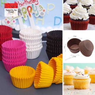 Vỉ 1000 chiếc cốc giấy mềm lót bánh kích thước 2,5cm / Đế lót bánh quy, bánh cupcake, giấy lót sô cô la..