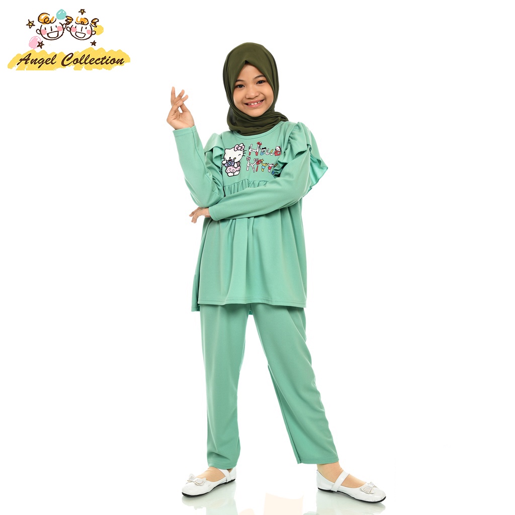 Bộ Quần Áo Hello Kitty Dễ Thương Cho Bé Gái