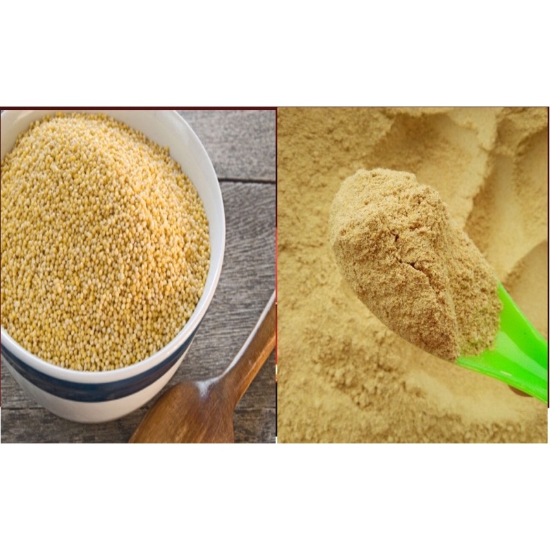 1kg bột hạt kê nếp xay sống loại 1 - nhà làm dùng nấu cháo, làm bánh thơm ngon