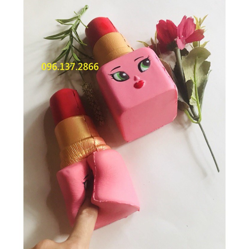 Đồ chơi squishy thỏi son khổng lồ cảm xúc - đáng yêu hết cỡ