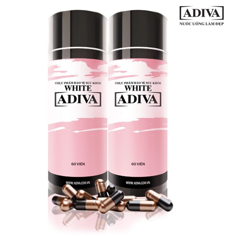 Combo 2 Hộp Adiva White dạng viên - 60 viên/hộp