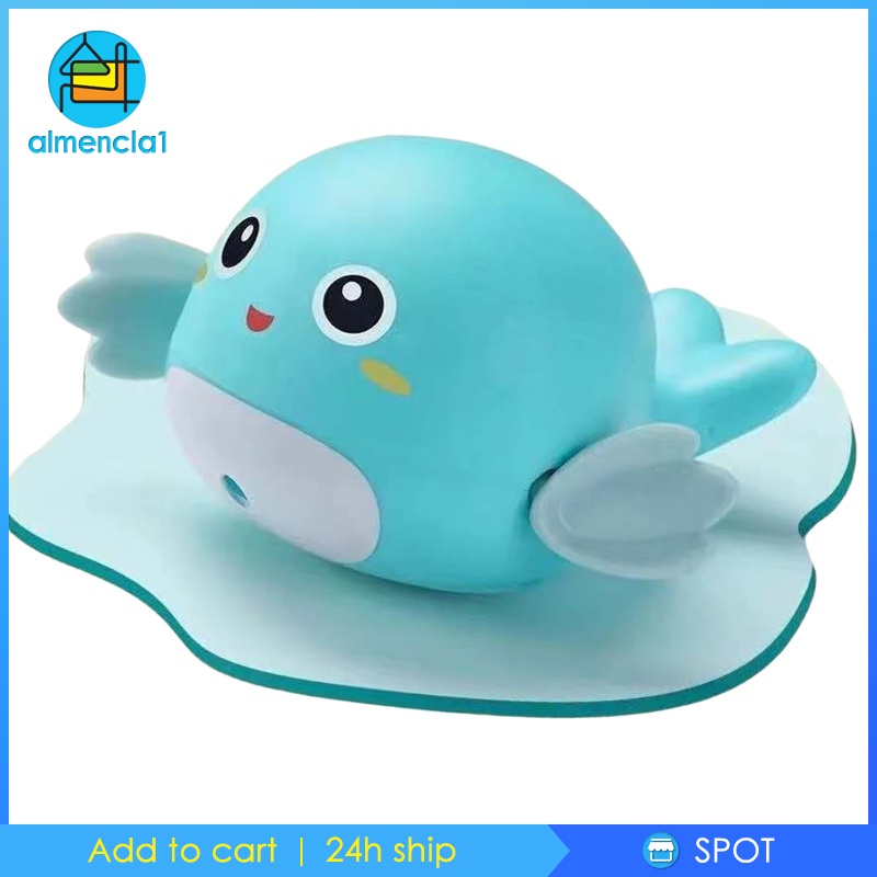 [ALMENCLA1] Toddler Bath Toys Water Game Wind Up Whale Floating Bathtub Toys