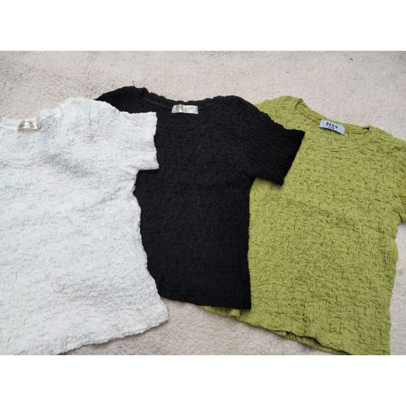 Áo croptop nữ không cổ dáng ôm chất liệu vải xốp nhăn co giãn, mềm mại đủ 4 màu mix đồ cực xinh