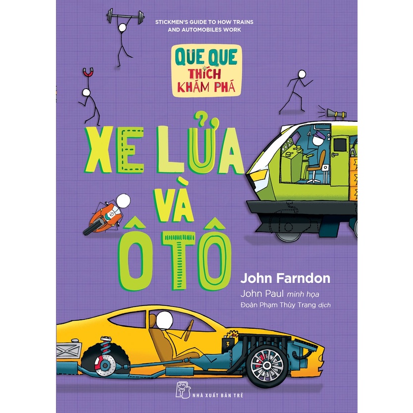 Sách-Xe lửa và ôtô (Que Que Thích Khám Phá)