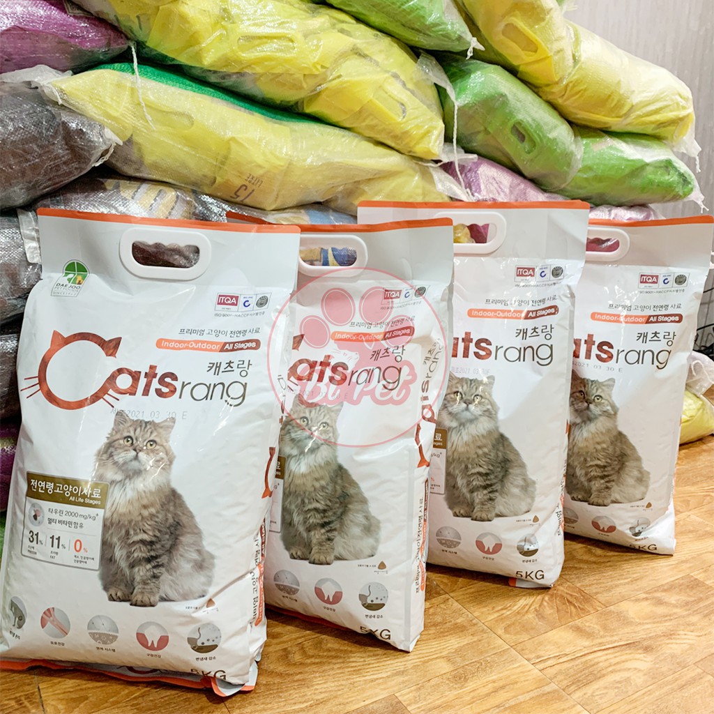 Thức ăn cho mèo , CATSRANG 5kg , Đồ ăn cho mèo - hạt catsrang phù hợp mọi lứa tuổi , chính hãng