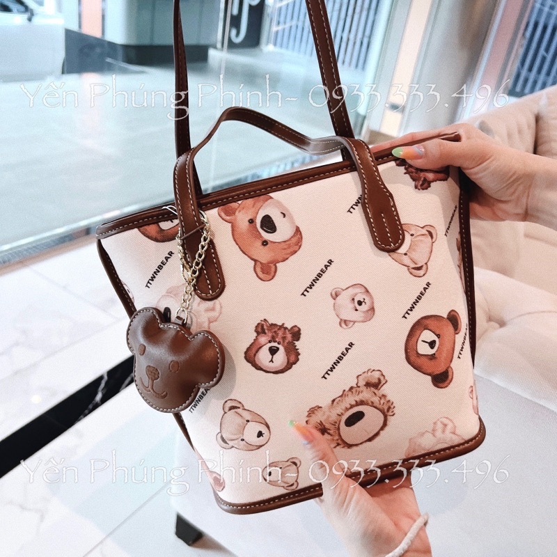 TÚI ĐEO VAI NỮ VĂN PHÒNG + TAG MẶT GẤU