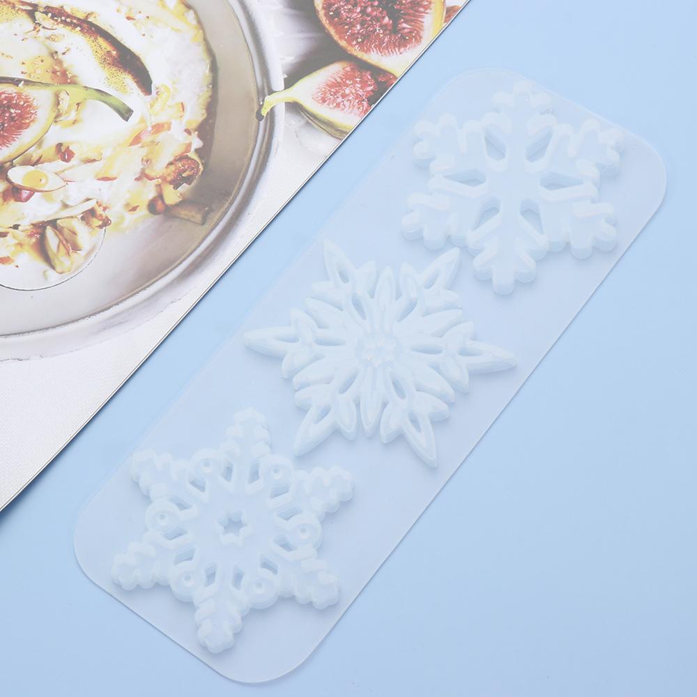 1 Khuôn Silicone Làm Trang Sức Hình Bông Tuyết Giáng Sinh