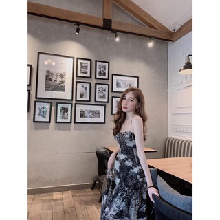 (HOT)  Đầm Maxi Lụa Loang , Váy 2 Dây loang