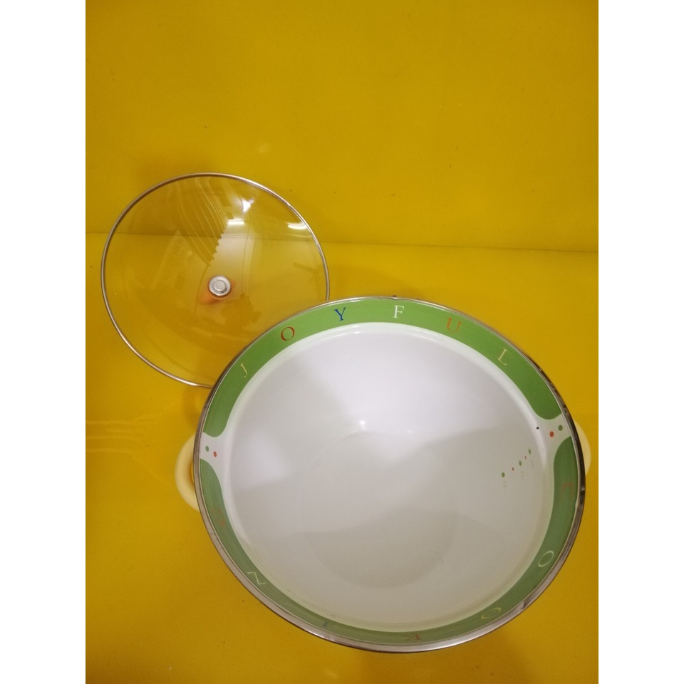 Nồi luộc men nội địa Nhật, size 27cm, cao 13cm (mã 726), Dùng được bếp từ