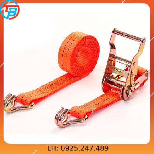 Dây cảo chằng hàng tăng đơ bản 35mm, Có Móc J, dài 1m-8m, tải trọng 2 tấn, chất liệu 100% Polyeter cường lực siêu bền