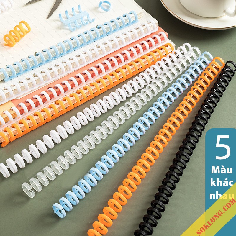 Thanh còng nhựa Binder đường kính 12mm kẹp mọi loại giấy A4,A5,B5..., tài liệu refill giấy