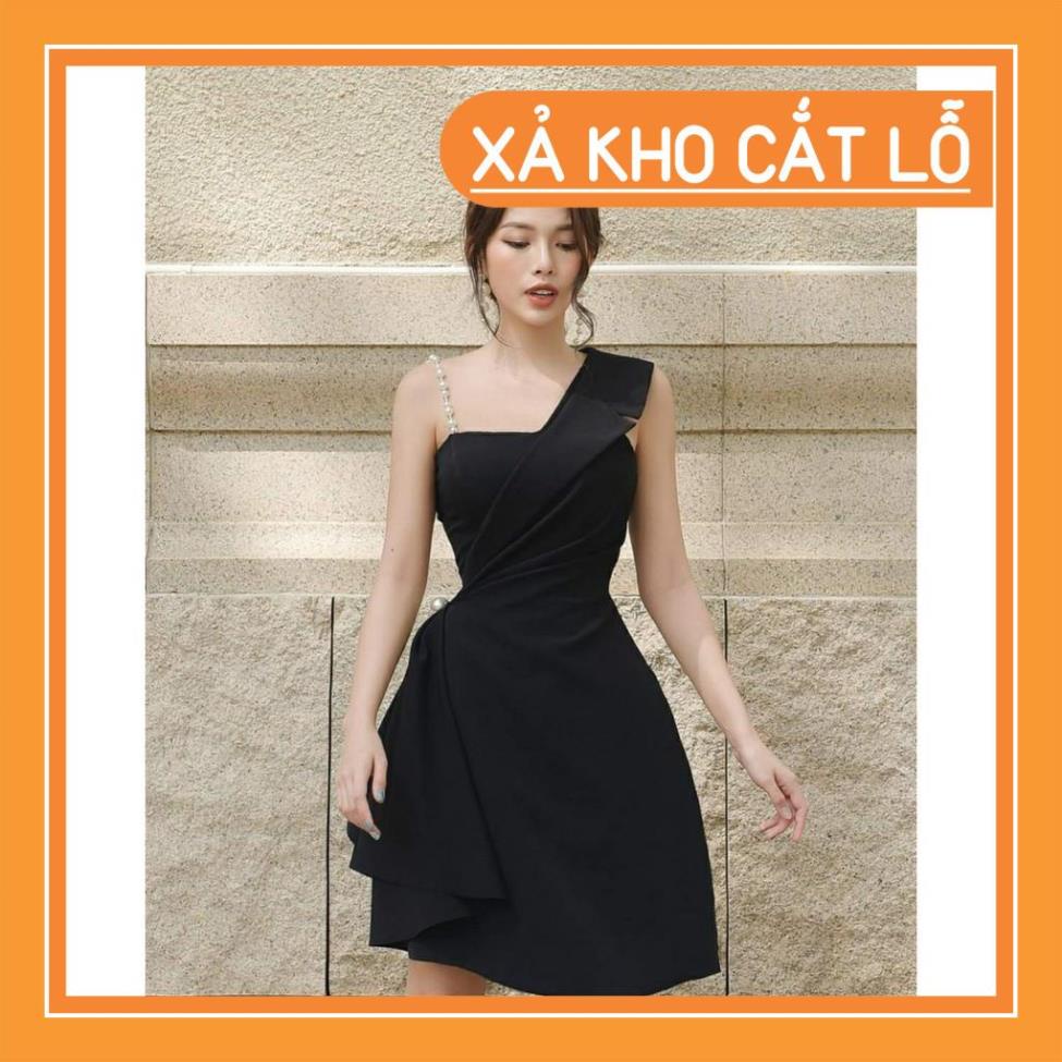[Quần Áo Hot] Đầm dự tiệc 1 dây vai đính chuỗi sang trọng quý phái | BigBuy360 - bigbuy360.vn