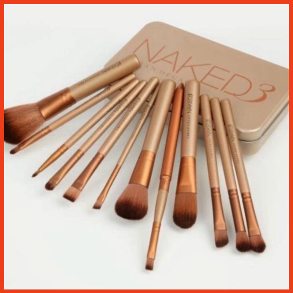 [FREESHIP❤️] BỘ CỌ TRANG ĐIỂM NAKE 12 CÂY CỌ LÔNG MIN ( Kèm Hộp thiếc sang trọng )