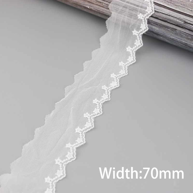 Dải ruy băng ren cotton 3 yard dành cho trang trí áo quần