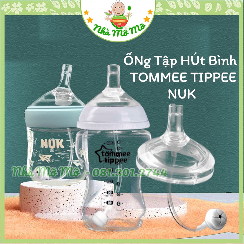 Ống Tập Hút Bình Sữa Nuk Nature Sence và tommee tippee cho bé tập hút nước hút sữa - Nhà Mỡ