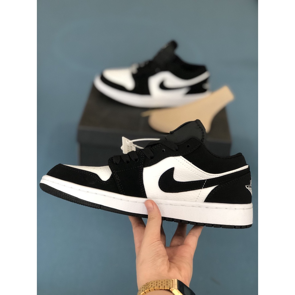 Giày 𝐉𝐨𝐫𝐝𝐚𝐧 1 Low Panda Đen Trắng, Giày JD1 low Panda Cổ Thấp S,C Đầy Đủ Phụ Kiện