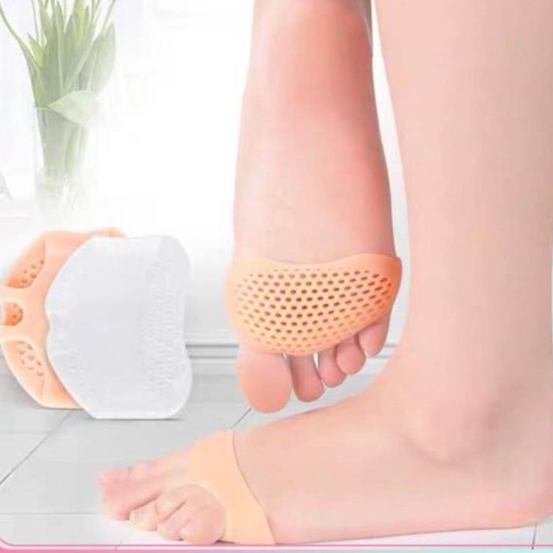 2 Lót giày silicon êm bàn chân trước, cao su tổ ong mềm và thoáng khí, dạng xỏ ngón - hickies