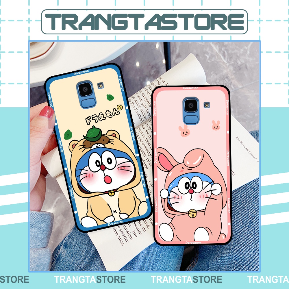 Ốp lưng Samsung J6 2018 / J6 Plus / J6+ in hình cặp đôi doremon, hổ, khủng long dễ thương