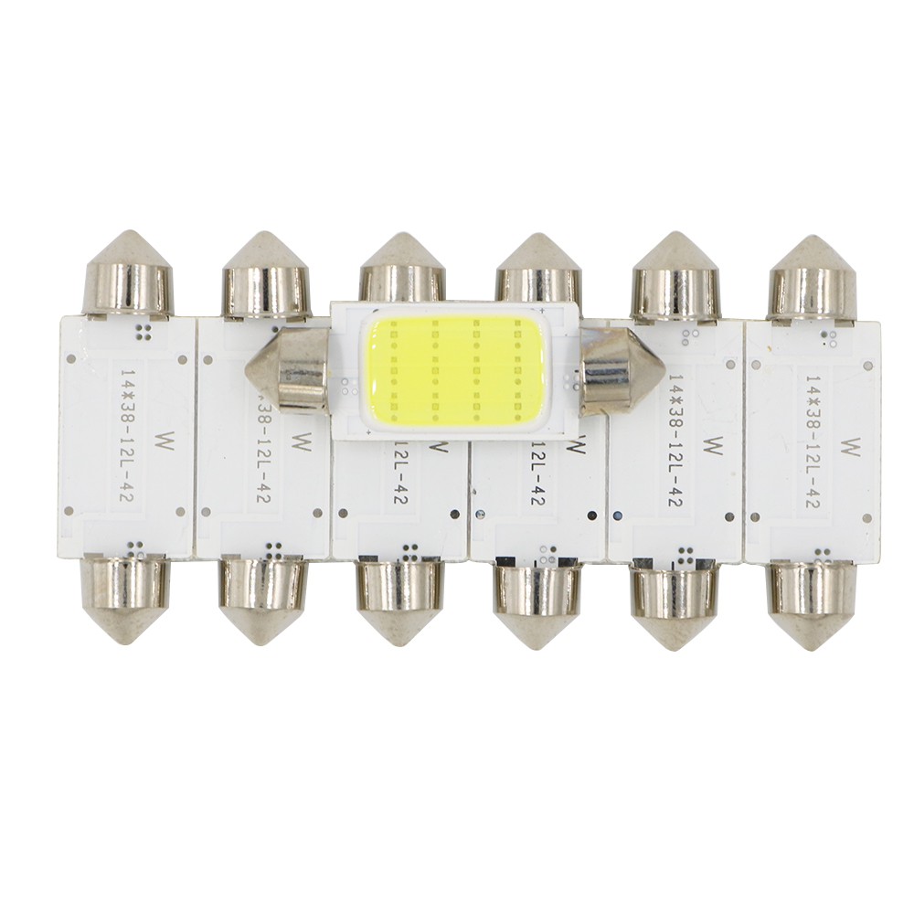 Bộ 10 Đèn Led Cob 1w 12chips Smd Led 31mm 36mm 39mm 41mm 12v 24v
