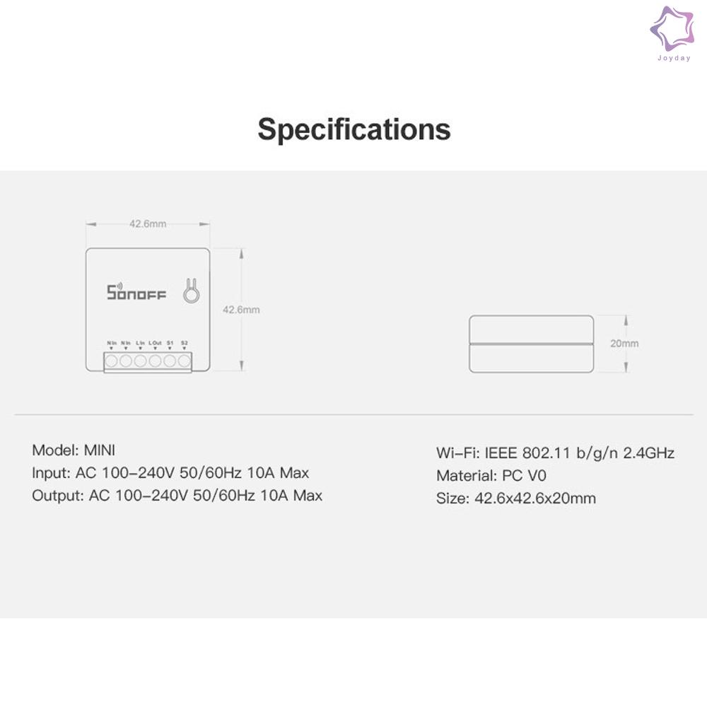 Sonoff Công Tắc Thông Minh 10a Hỗ Trợ Chế Độ Tự Động
