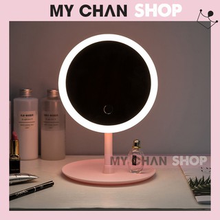 Gương Soi Trang Điểm Kèm Đèn LED 3 Chế Độ Sáng - Gương Trang Điểm Để Bàn Kèm Đèn LED - 282
