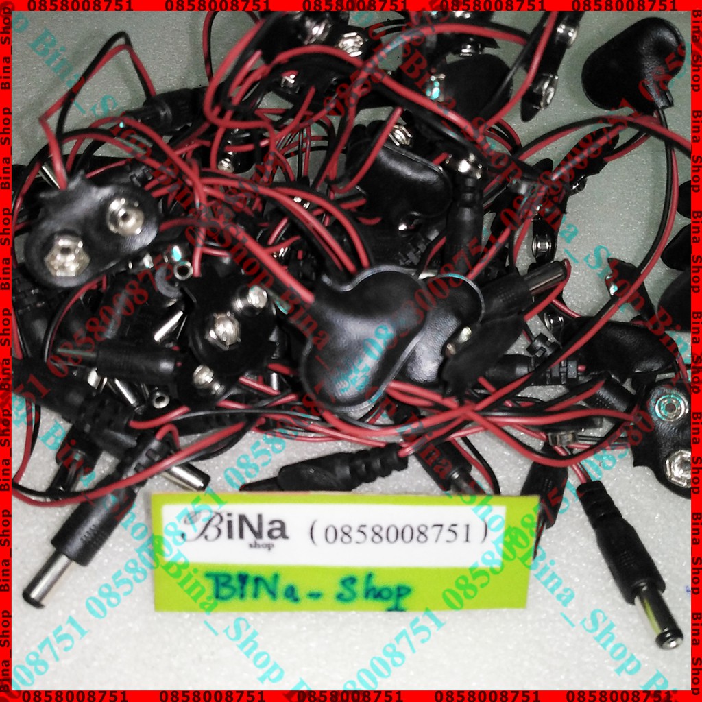 Cáp chuyển đổi từ pin 9V sang jack DC 5.5x2.1 dài 15cm