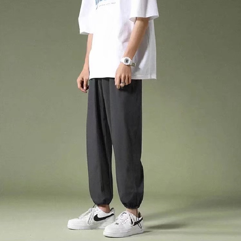 Quần Dài Lưng Thun Ống Rộng Phong Cách Hip Hop Cho Nam