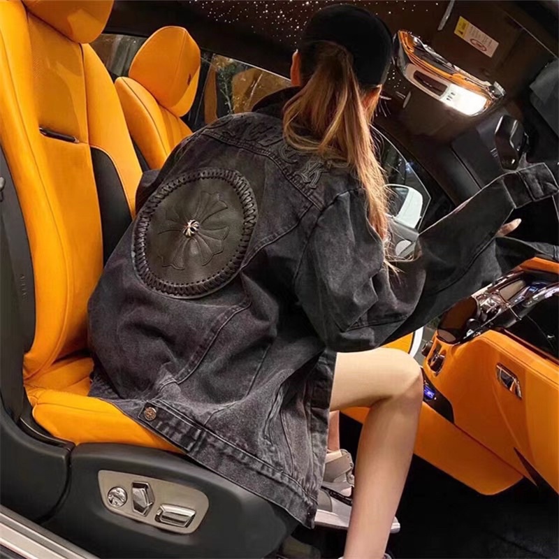 Order áo khoác denim jacket chrome hearts cao cấp