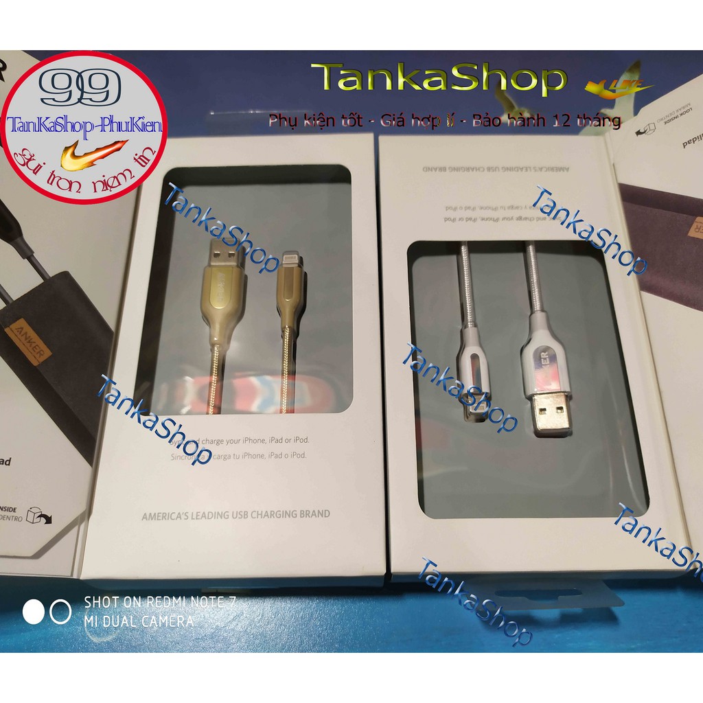 (Kèm Bao Da) Cáp Sạc Lightning Cho iPhone PowerLine+ 0.9m - A8121