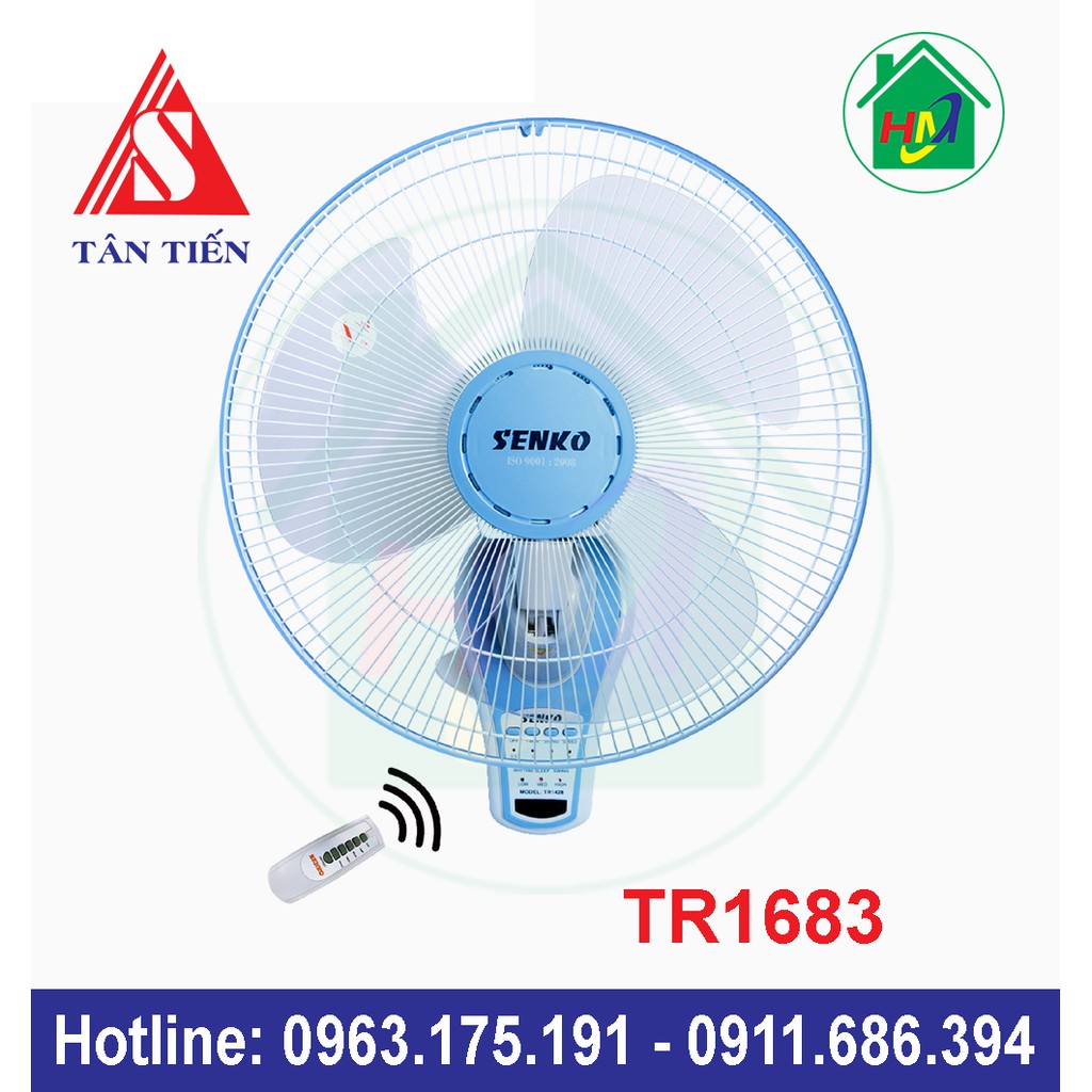 [Mã ELMS5 giảm 7% đơn 300K] Quạt Treo Tường Điều Khiển Senko TR1683