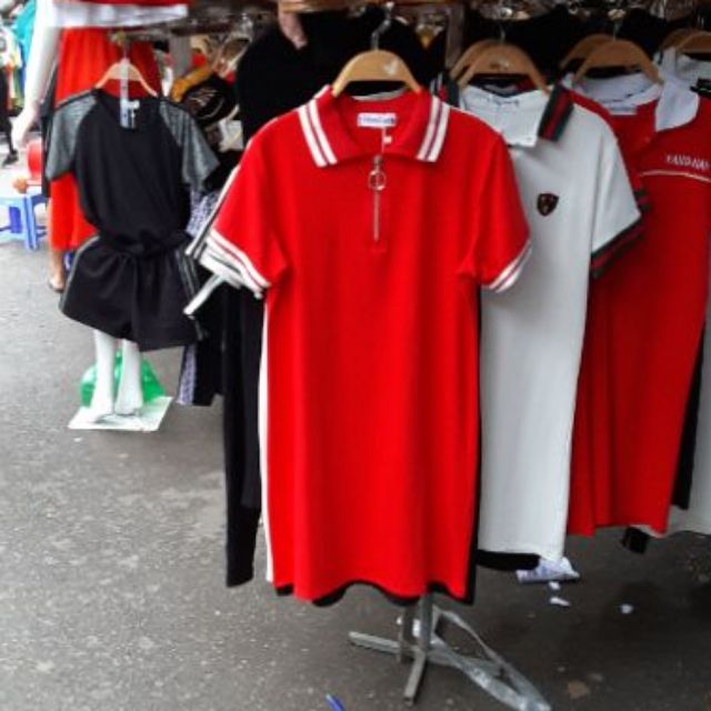 Đầm thun suông cổ POLO | BigBuy360 - bigbuy360.vn