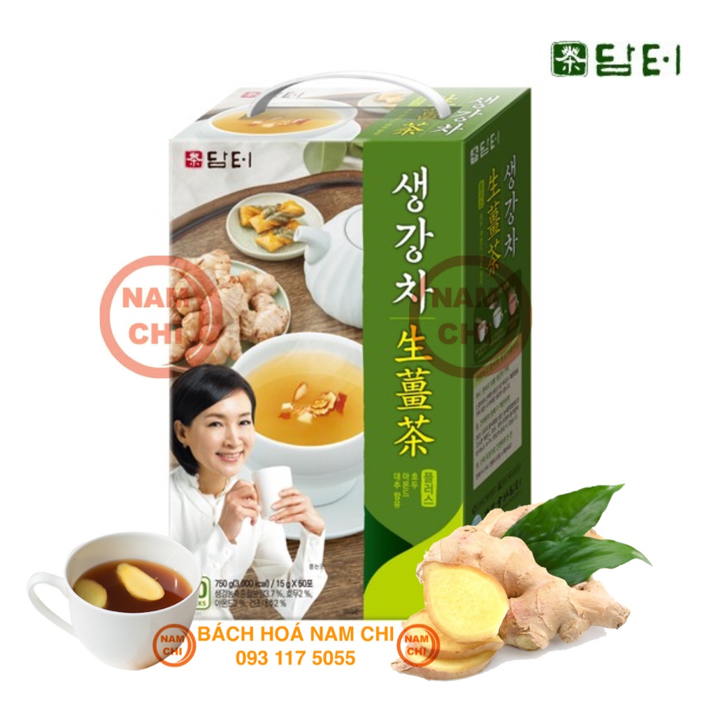 [TRÀ GỪNG LỚN] Trà Gừng DAMTUH Hộp 50 Gói 750g - Hàn Quốc