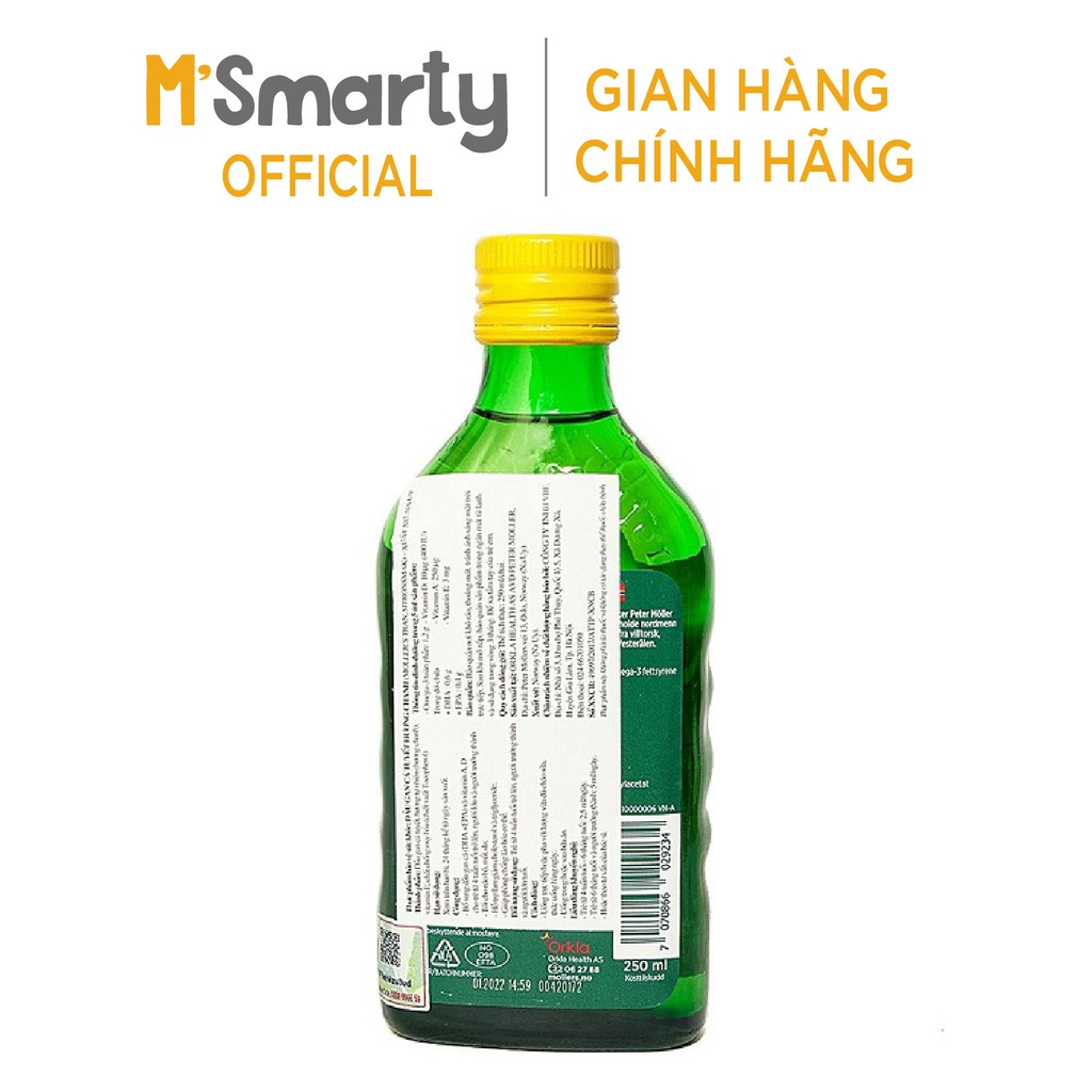 [M'SMARTY] - Moller's Tran - Dầu gan cá tuyết hương chanh