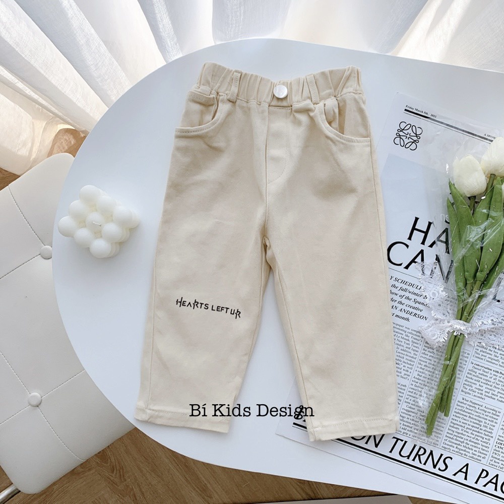 Quần Kaki Dáng Dài Chất Thô Mềm Cho Bé Trai Thời Trang Trẻ Em Bí Kids