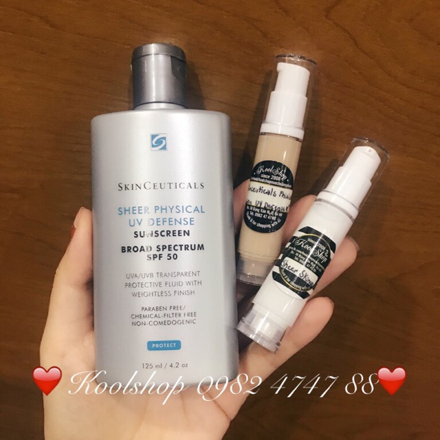 (MẪU THỬ) KEM CHỐNG NẮNG SKINCEUTICALS SHEER PHYSICAL UV DEFENSE SPF 50