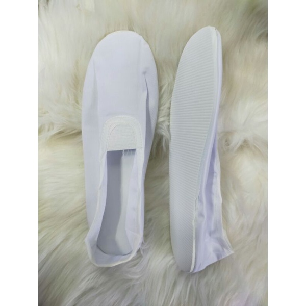 Giày múa bale phù hợp trẻ em và người lớn màu trắng