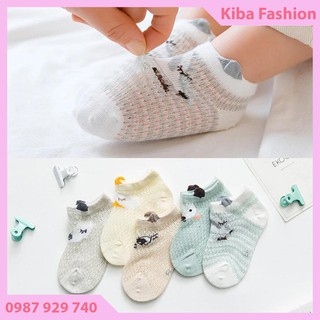 Tất lưới mùa hè IN HÌNH NGỘ NGĨNH cho bé trai bé gái 0-1 tuổi (Màu giao ngẫu nhiên)