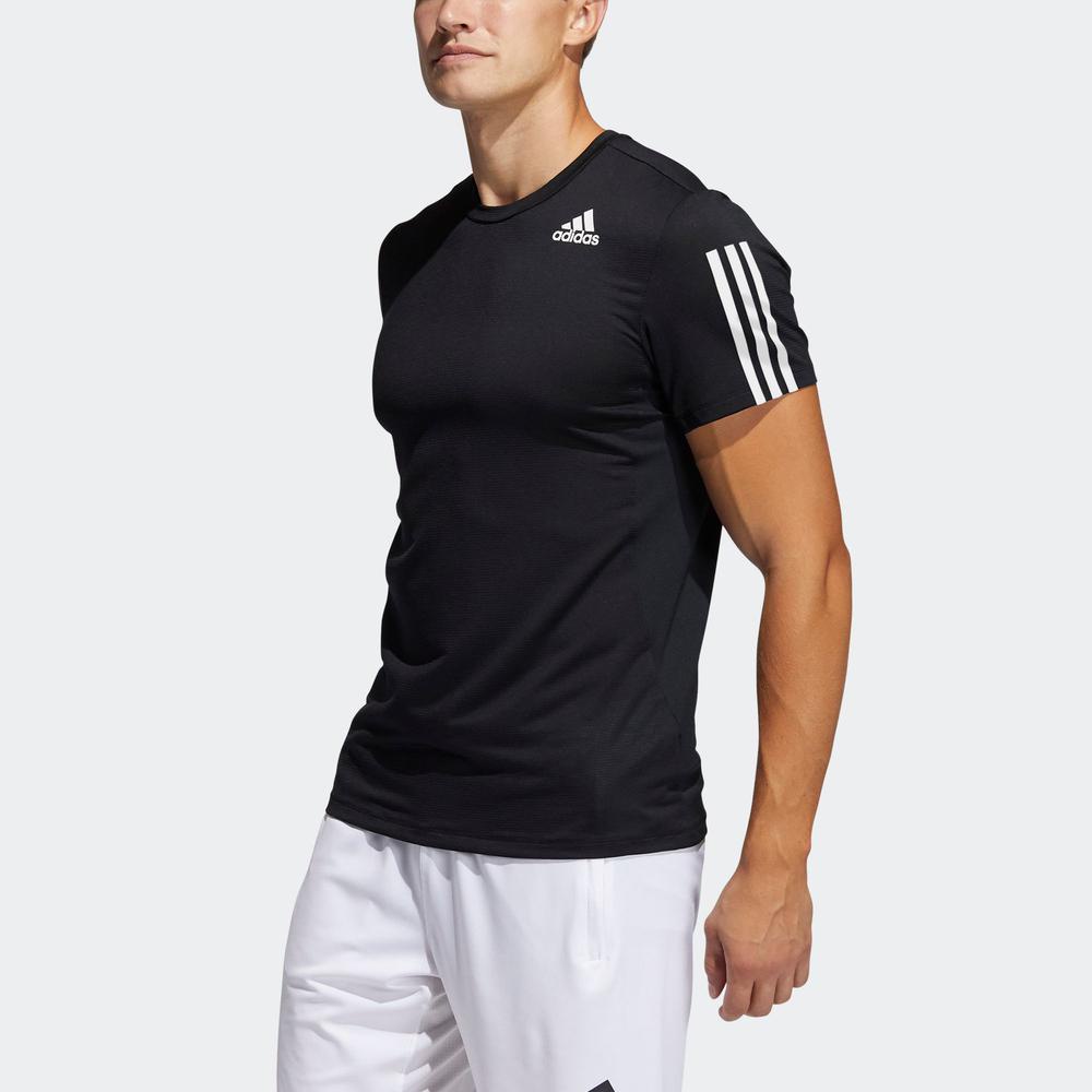 Áo Tee adidas TRAINING Nam Áo Thun Slim 3 Sọc Primeblue AEROREADY Màu đen GQ2159