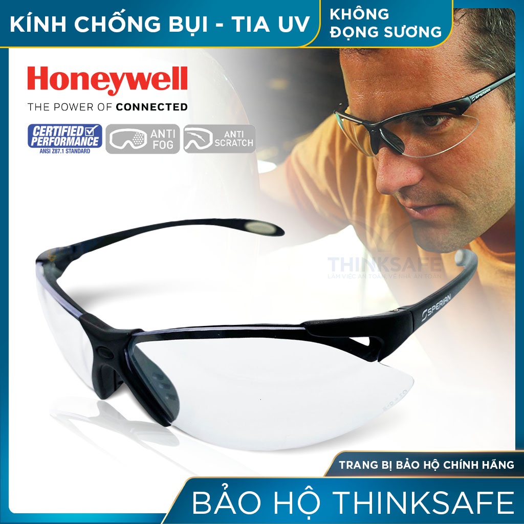 Kính chắn bụi cao cấp Honeywell Thinksafe, che mặt bảo hộ đa năng, chống bụi đi đường, chống tia uv, trong suốt - A900