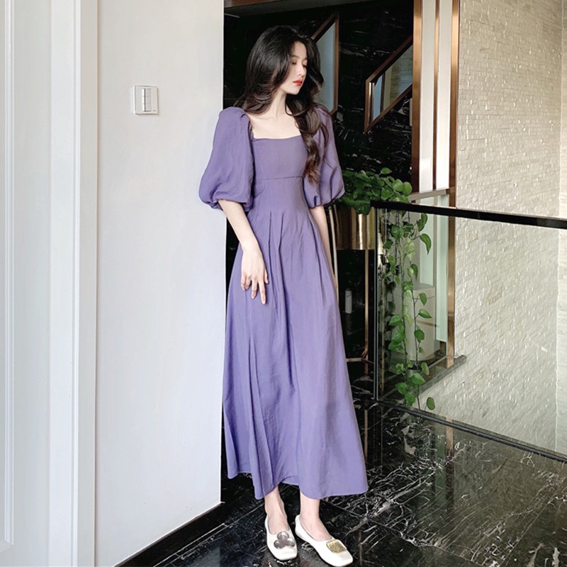 (R320) váy ulzzang tay bồng size s m l(kèm ảnh khách mặc)