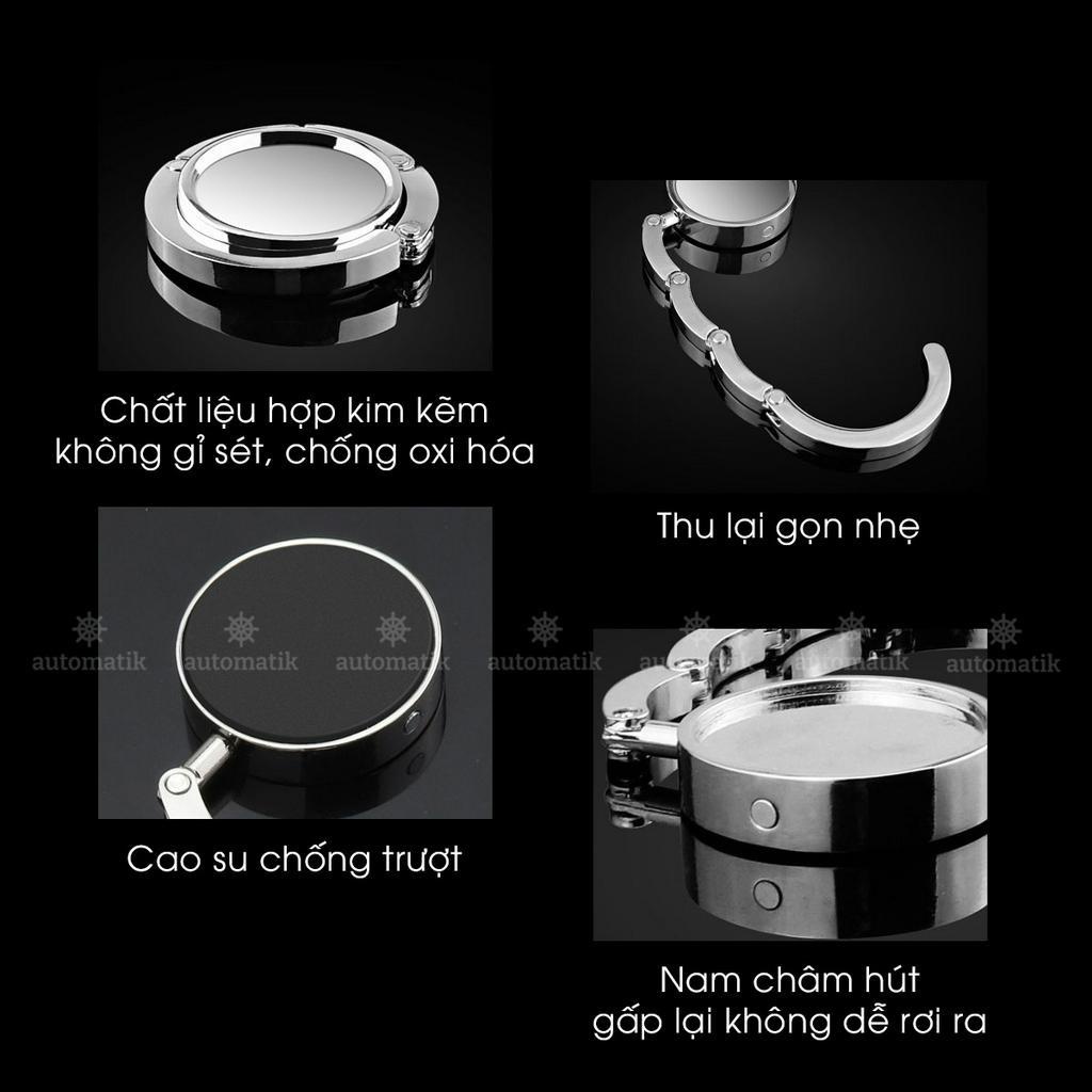 Móc Treo Đồ, Móc Treo Túi Xách Balo Gấp Gọn Để Bàn, Gắn Cạnh Bàn Không Cần Dán Nhỏ Gọn Chịu Lực Tốt Đa Năng - Automatik
